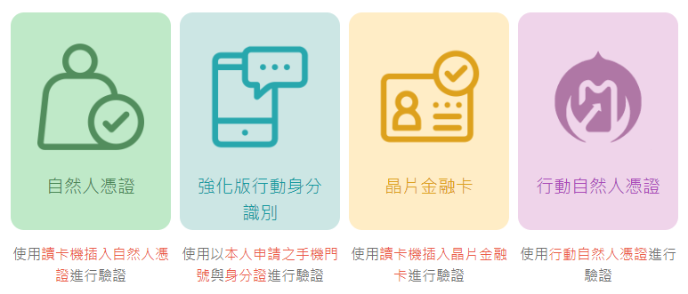 保險存摺官網：選擇驗證方式