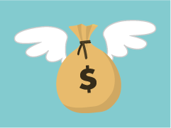 一袋錢長了翅膀飛走