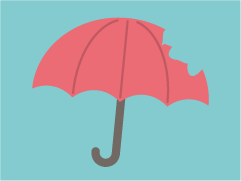 一把有破洞的雨傘